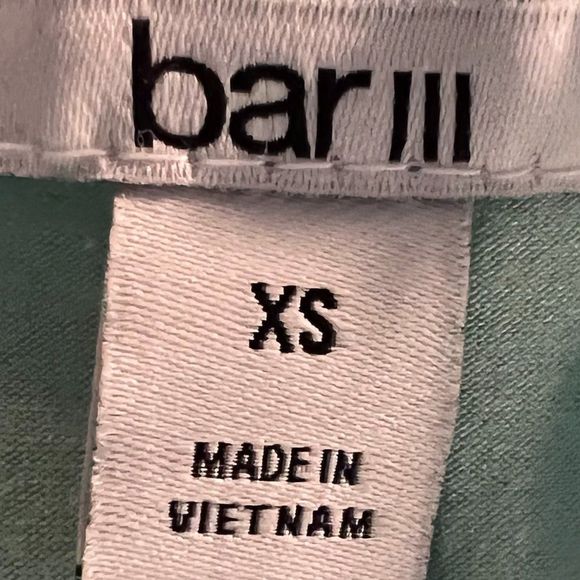 Bar III Sleeveless Top XS Mint Green Layered Chiffon Split Back with Stretch NWT - Picture 5 of 9